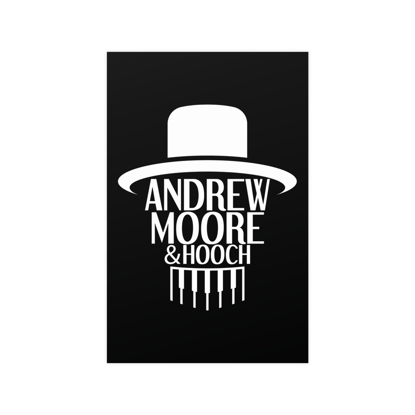 Poster, Andrew Moore and Hooch logo poster, Matte Wall Art, Home Decor, Vertical and Horizontal Prints, Unique Wall Hanging